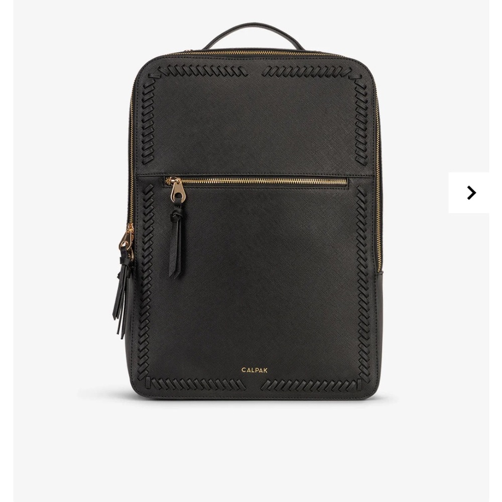 Calpak Black Kaya 15 Backpack with Gold Details